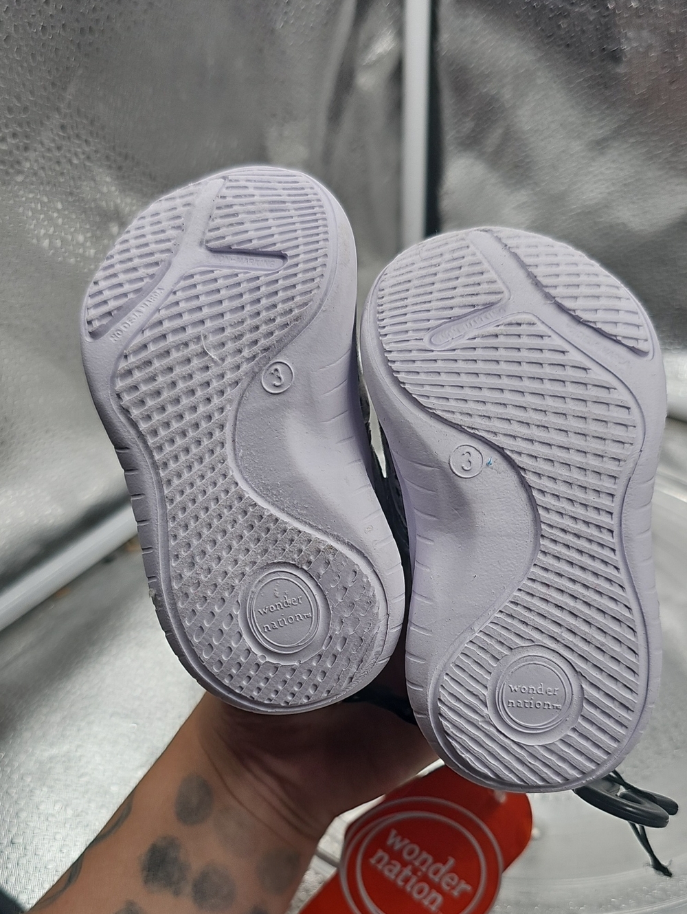 I Rainbow Shoes Toddler Size 3 White Bottoms Wonder Nation - Picture 5 of 5